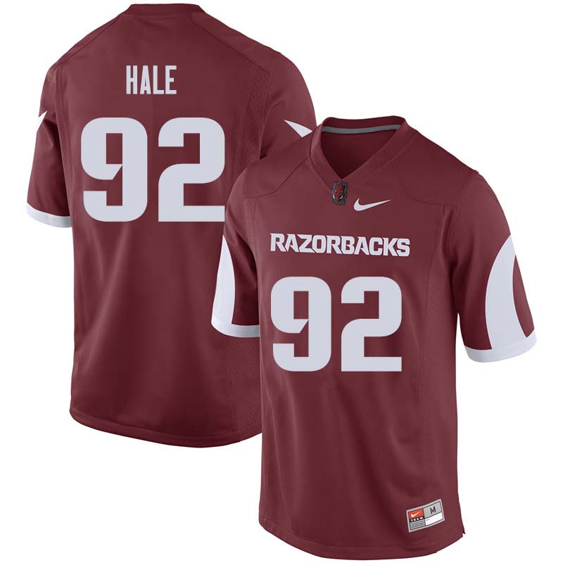 Men #92 Elias Hale Arkansas Razorback College Football Jerseys Sale-Cardinal